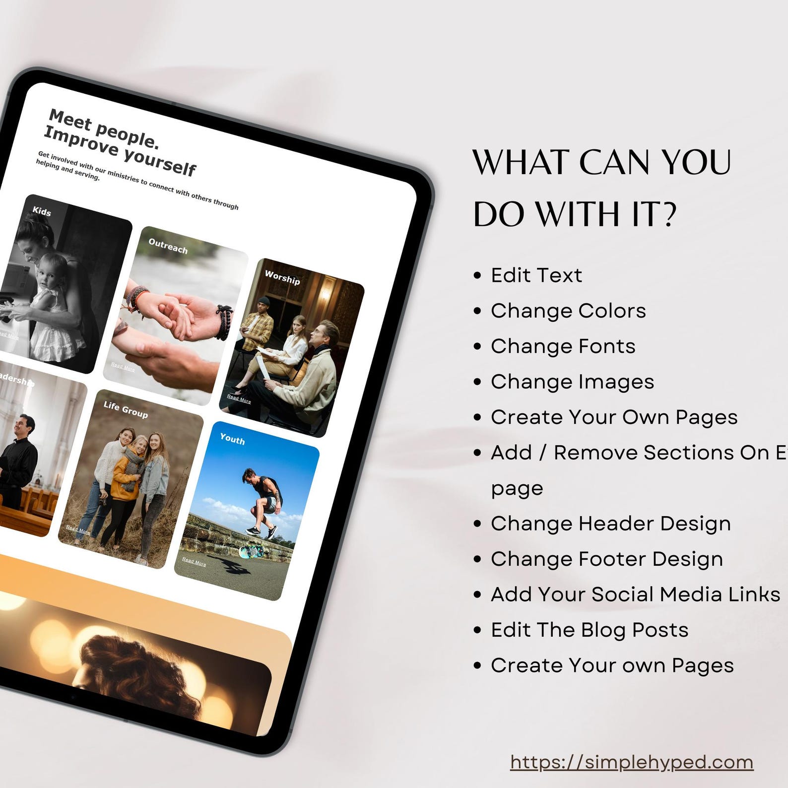 Wix Church Website Template Customizable Ministry Design Etsy