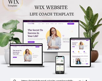 Wix Template für Life Coaches, Mindset & Wellness Coaches | Personal Branding Website von SimpleHyped