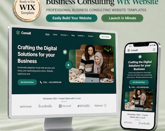 Website-Vorlage für Unternehmensberatung von Wix Studio | Website für Marketingagenturen und Startup-Berater | Consultant