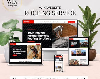 Roofing Service Wix Website Template | Construction & Contractor Website Theme for Roofers, Builders, Architects
