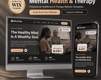Wix Studio Website-Vorlage für Therapeuten | Website für psychische Gesundheit und Beratung | MindTalk