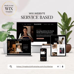 Wix Website Template for Coaches & Social Media Manager, Business Site, Therepist, Business Coach image 1