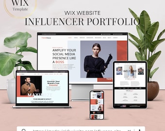 Wix Website Template: Social Media Coach, Influencer Design  |