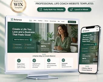 Wix Studio-Vorlage | Webseite für Wellness-Coaches | Therapeutin für Achtsamkeit und Burnout-Bewältigung | Balanza