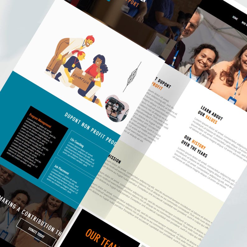 Customizable Wix Website Template Nonprofit/ngo Design Etsy