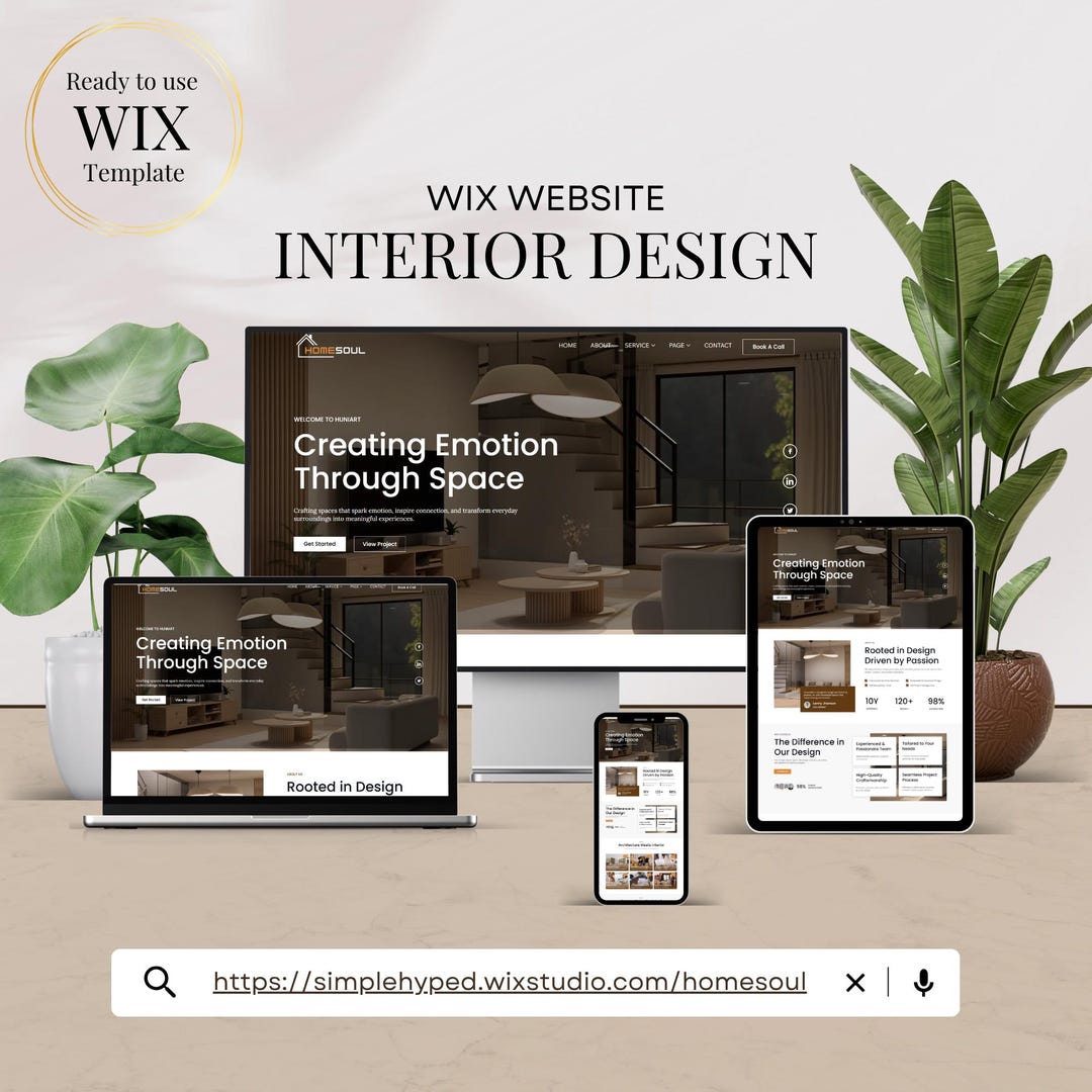 Elegant Interior Design Wix Studio Template (digital Download) | - Etsy