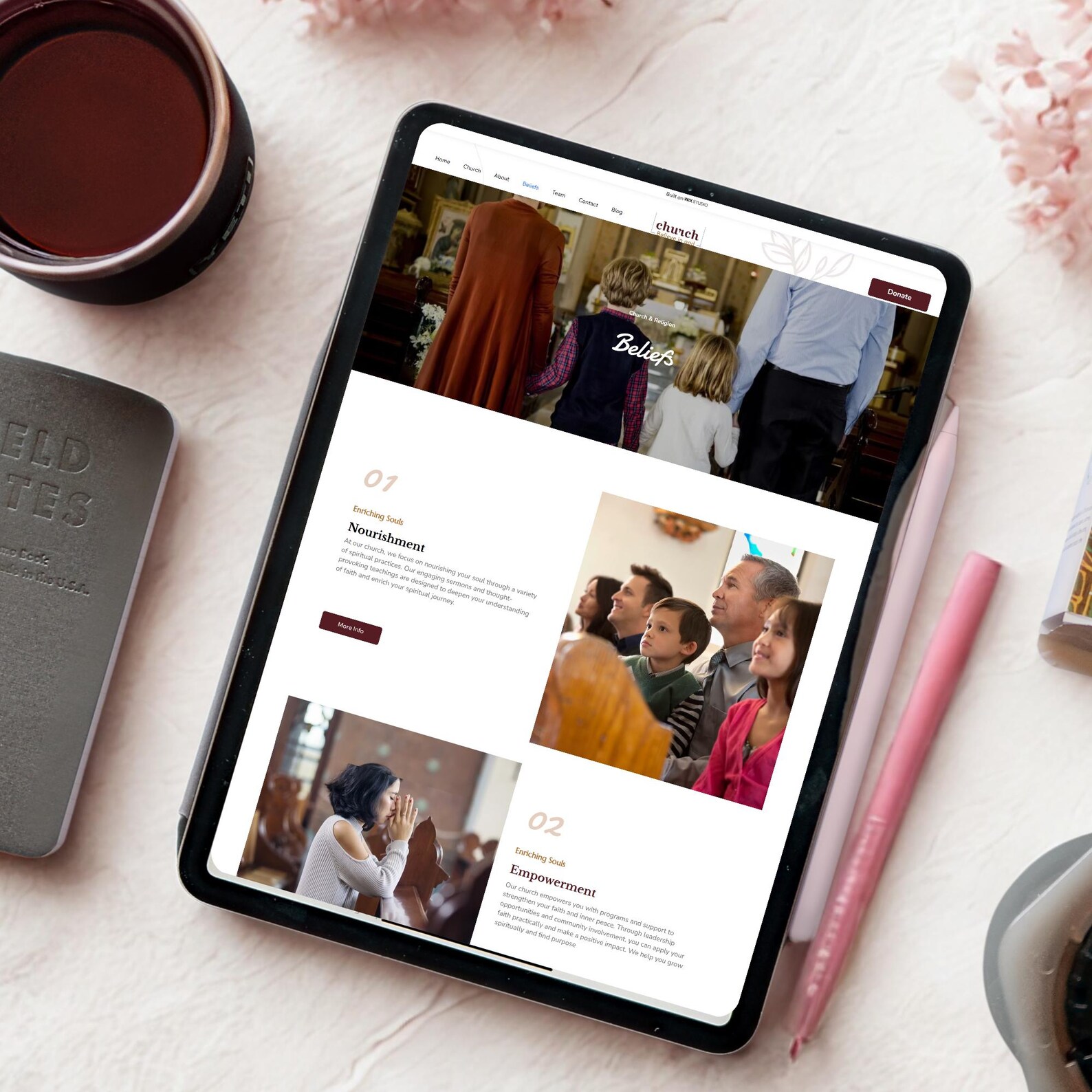 Wix Studio Church Website Template Christian Ministry Design Etsy