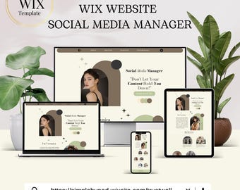 Wix Website Template, Social Media Manager, Coach Business (Digital Download)