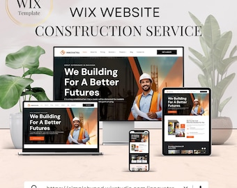 Wix Studio Website Vorlage für Bauunternehmen, Bauunternehmer, Hausbauer und Architekten