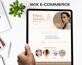 Jewelry Wix Website Template: Online Store Design, Boho Theme | Ecommerce website | Wix Template for online Store | Template for online shop