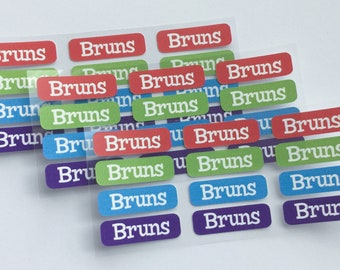 Iron on blank name labels