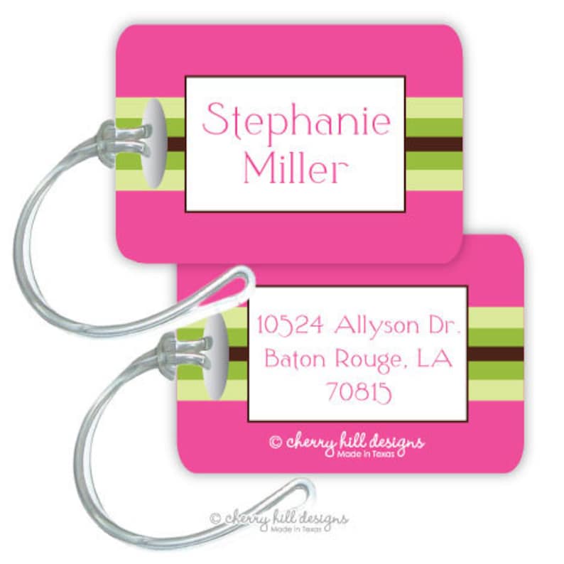 PREPPY PINK premium bag tag