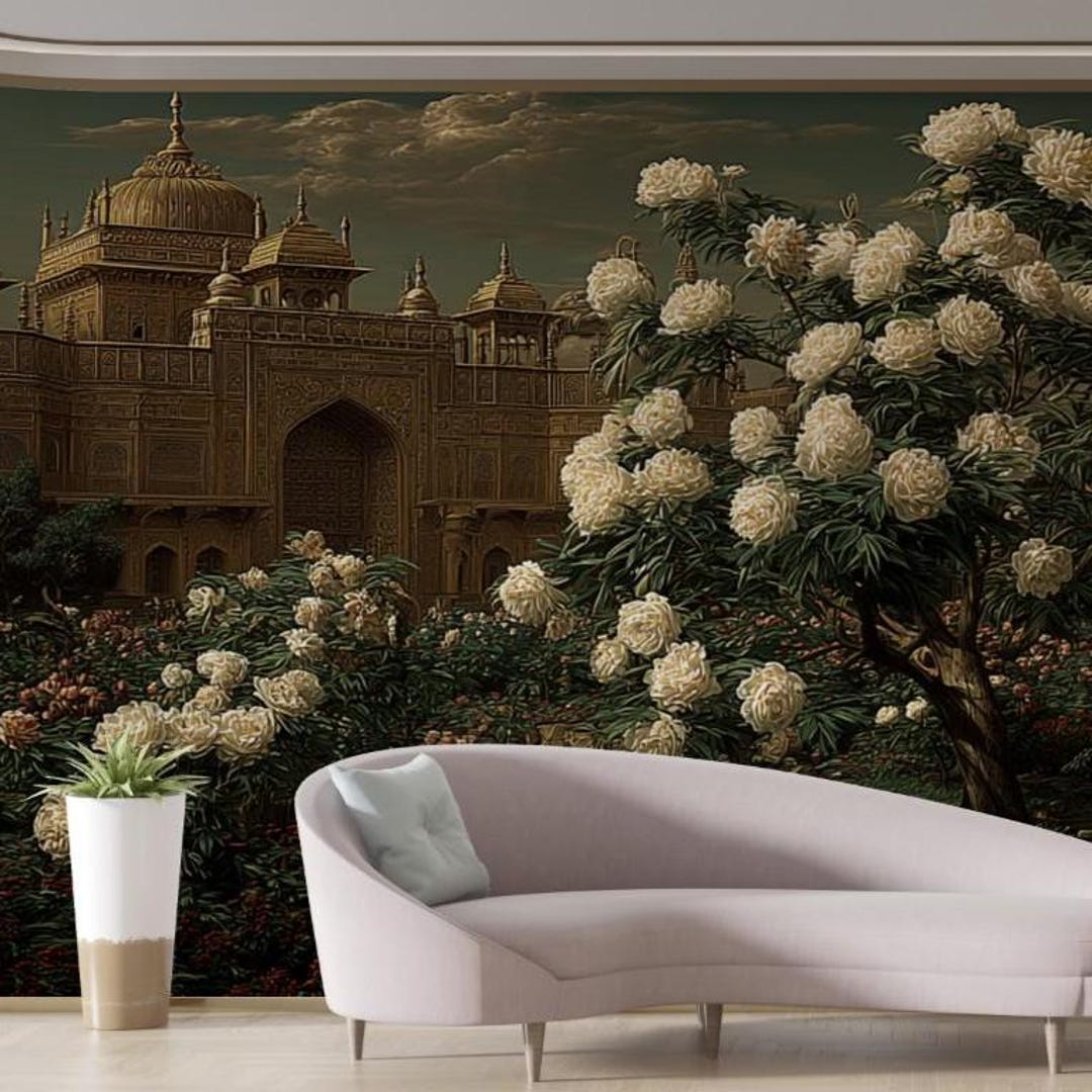 Mughal Garden Wallpaper, Peel and Stick Wallpaper, Non Woven Wallpaper ...