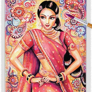 Indian classic dance artwork, Arangetram mudra hands image 1
