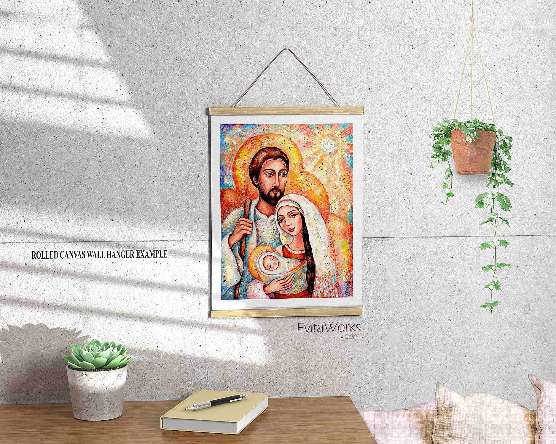 Holy Family Art Print, Nativity Scene, Catholic Home Altar - Etsy
