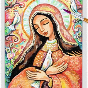 Das Gebet der heiligen Mutter Maria Kunstwerk, moderne christliche Kunstwanddekoration