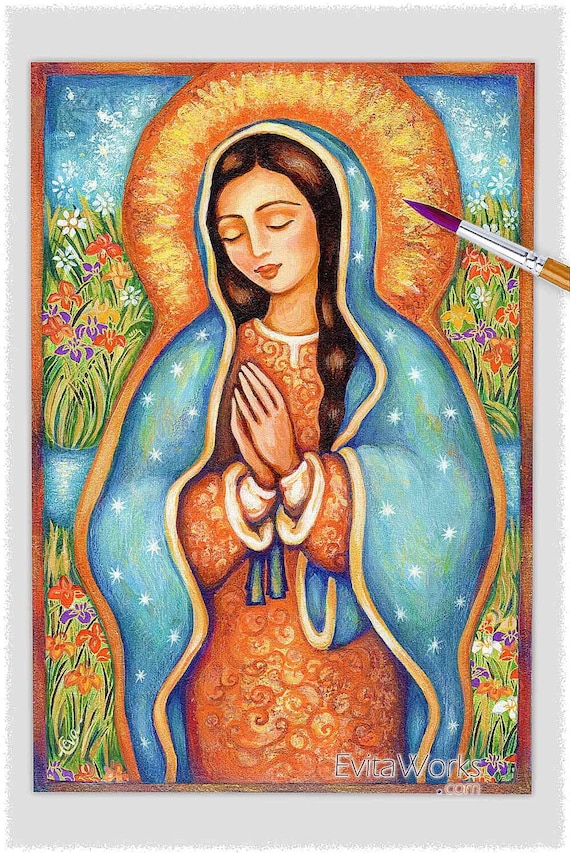 Unknown author~Our Lady praying - Canvas printing - Paintings