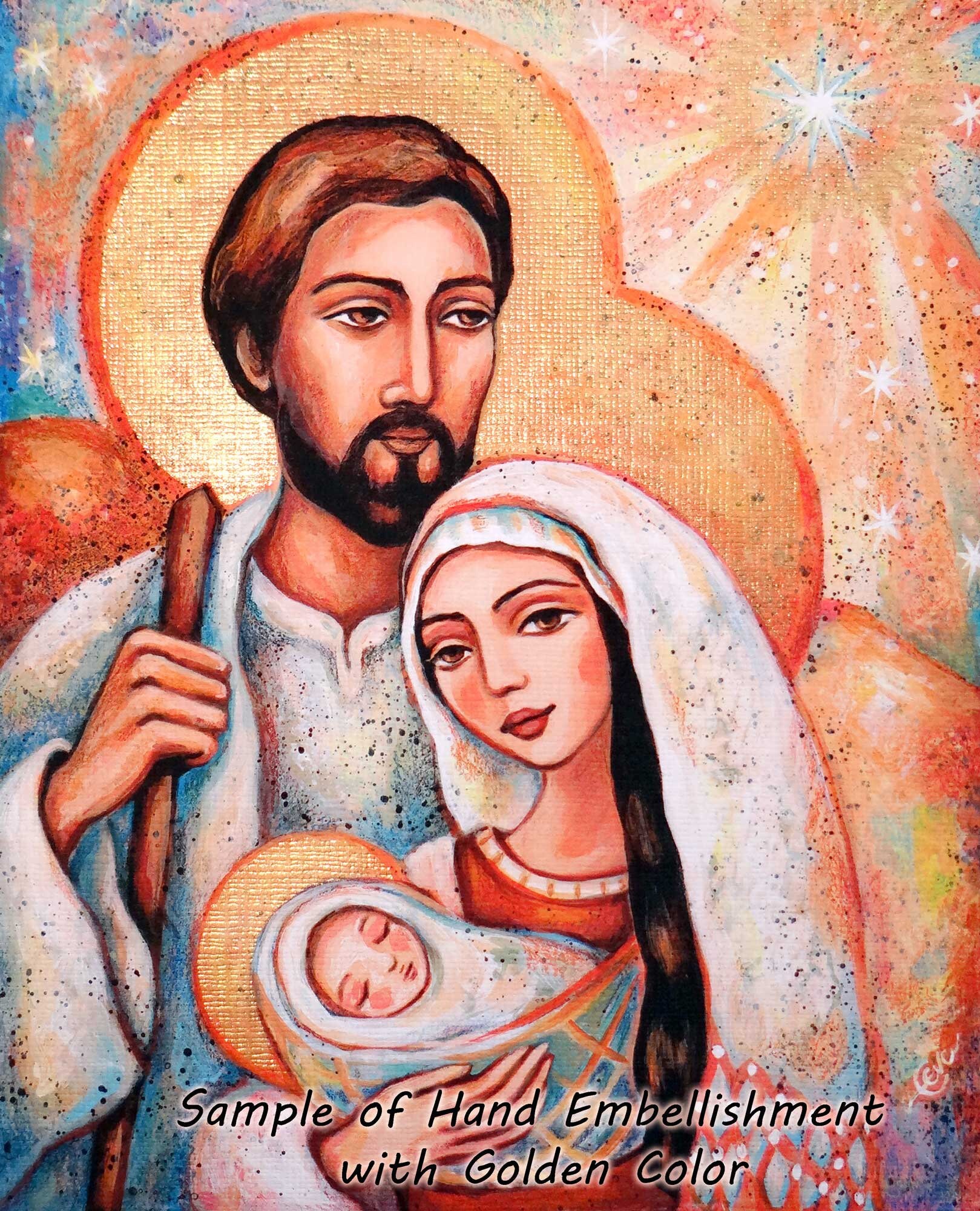 Holy Family Art Print, Nativity Scene, Catholic Home Altar - Etsy