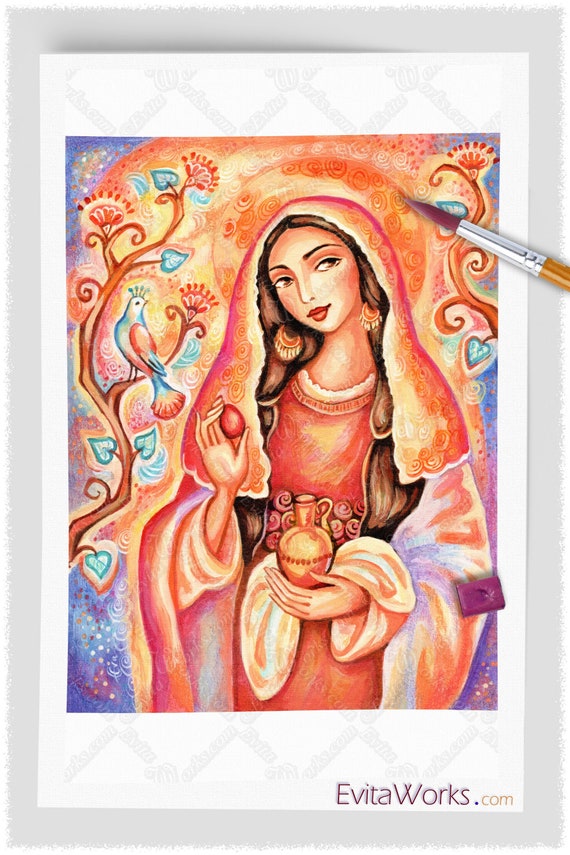 Saint Mary Magdalene Artwork Modern Christian Art Wall Decor - Etsy