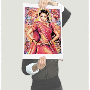 Indian classic dance artwork, Arangetram mudra hands image 2