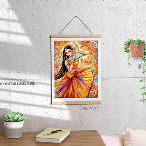 Indian classic dancer artwork, Bharatanatyam Arangetram mudra hands image 5