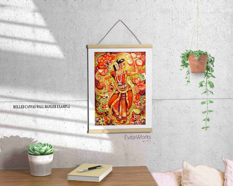 Indian classic dancer artwork, Bharatanatyam, hands henna woman sari dress image 5