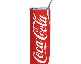 Coca Cola 20oz tumbler with straw and straw cleaner
