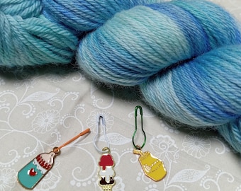 Ice Cream Enamel Stitch Marker Set, Knitting Crochet Markers