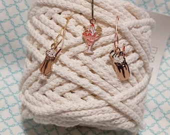 Ice cream Knitting stitch markers, stitch markers set, crochet lovers gift, enamel work keepers, Stitch markers for knitting and crocheting