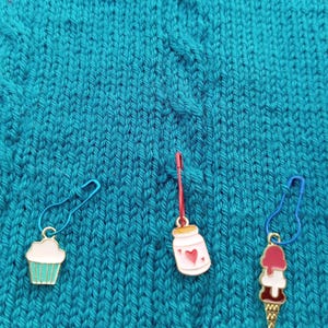 Knitting stitch markers, stitch markers set, ice cream crochet markers, enamel markers, Stitch markers for knitting, markers for crocheting