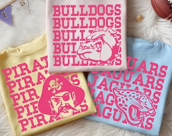 Custom Mascot Pink Out Shirt For Breast Cancer Awareness Month, School Spirit Shirt, Mascot Team Tee, Team Mascot Shirt, We Wear Pink Shirt