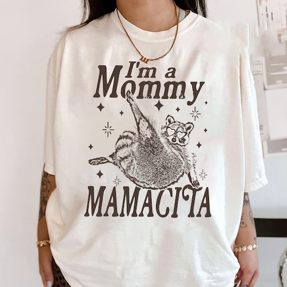 Comfort Colors® I'm A Mommy Mamacita Raccoon Shirt, Mom To Be Shirt, Funny Raccoon Tee, Pregnancy Shirt, Baby Announcement Tee, Gift For Mom