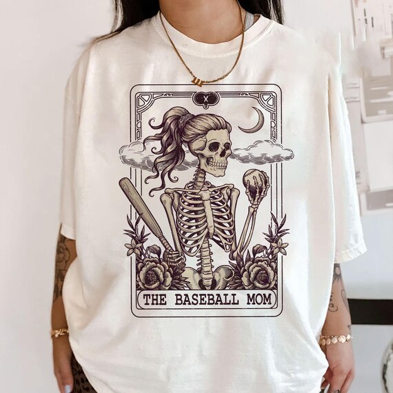 Baseball Mom Tarot Card Skeleton Shirt, Baseball Mama Shirt, Mom Tarot Card Shirt, Skeleton Baseball, Gameday Shirt, Skeleton Tarot Shirt