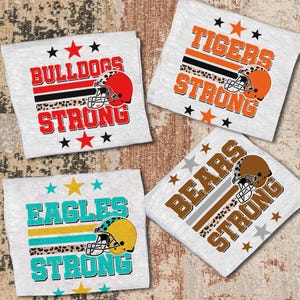Custom Mascot Strong Shirt, School Team Shirt, Team Mascot Shirt, School Spirit Shirt, Personalized School Shirt, Matching Team Shirt