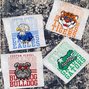 Custom Preppy Mascot School Spirit Shirts, School Mascot Tees, Team Spirit, School Spirit Shirt, Game Day Shirt, Sports Team Mascot Shirt