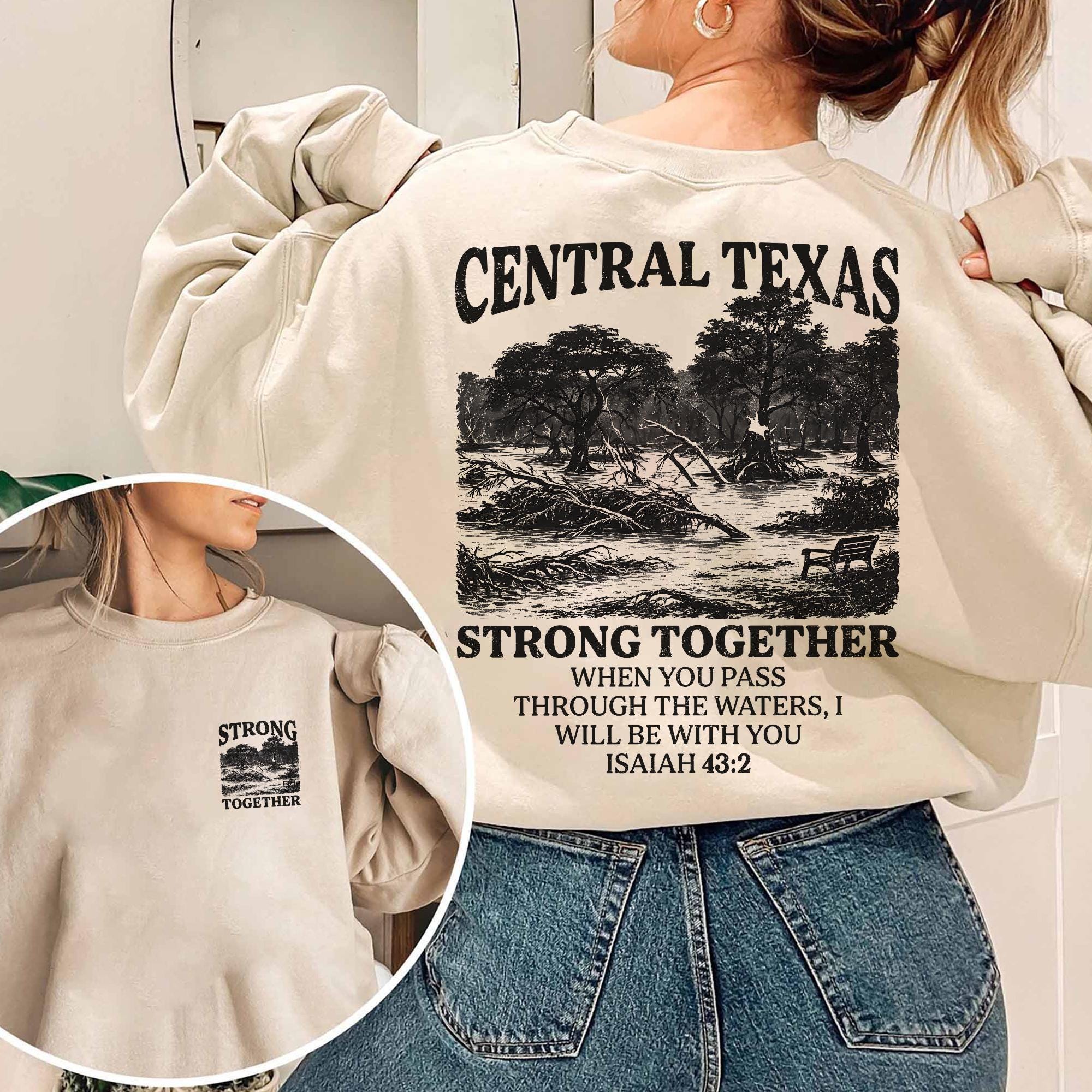 Central Texas Strong Together Shirt, Texas Strong Shirt, Supportive Shirt, Flood Victim Relief, Texas Relief Tee, Charity Shirt