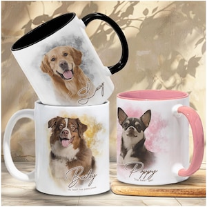 Personalized Dog Mug for Women Men Pet Lovers, Custom Dog Lover Mug with Photo Text, Gifts for Dog Lovers, Custom Pet Mug, Dog Coffee Mug