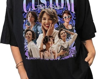 Custom Your Own Bootleg Shirt Name Photo For Adults Personalized Retro Bootleg Rap Shirt with Face for Boyfriend Girlfriend Birthday Gift