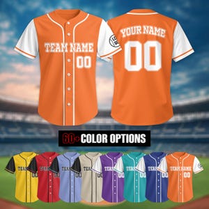 Personalized Baseball Jersey For Men Women Youth Kid, Custom Color Name Number Baseball Jersey, Game Day Outfit Baseball Lover Gift