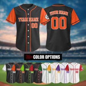 Personalized Color Name Number Baseball Jersey, Custom Baseball Jersey For Men Women Youth Kid, Baseball Lover Gift Game Day Outfit