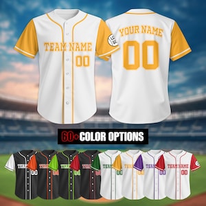 Custom Baseball Jersey For Men Women Youth Kid, Personalized Color Name Number Baseball Jersey, Baseball Lover Gift Game Day Outfit
