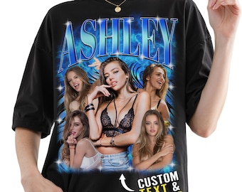 Custom Girlfriend Face Bootleg Rap Tee, Custom Photo Bootleg Shirt for Women Men Girlfriend Boyfriend, Personalized Bootleg Birthday Gift