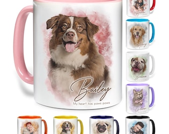 Personalized Dog Mug for Women Men Pet Lovers, Custom Dog Lover Mug with Photo Text, Gifts for Dog Lovers, Custom Pet Mug, Pet Memorial Gift
