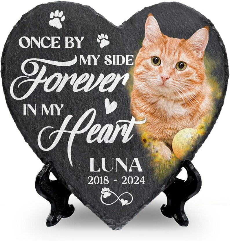 Personalized Memorial Pet Cat Square Lithograph - Gift Idea For Pet Lover/Cat Lovers
