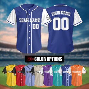 Personalized Baseball Jersey For Men Women Youth Kid, Custom Color Name Number Baseball Jersey, Game Day Outfit Baseball Lover Gift