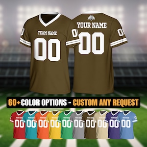 Personalisiertes Team Name & Nummer Fußball Trikot für Männer Frauen Jugend Kind, kundenspezifische Vorderseite Rückseite Fußball Trikot Geschenke für Fußballfans