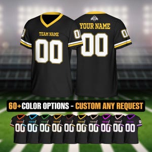 Personalized V Neck Sports Football Jersey for Men Women Youth Kid, Custom Football Shirts Matching Sports Uniform, Football Gift for Fan