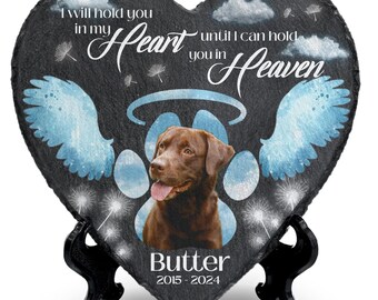 Pet Memorial Stone, Personalized Dog Memorial Stone, Customized Gifts for Dog Lovers, Dog Bereavement Photo Gift for Loss of Dog