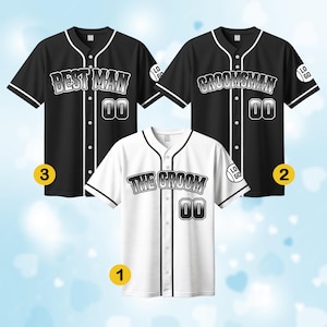 Personalized Groom Groomsmen Best Man Baseball Jersey, Custom Matching Groom Shirt, Bachelor Party Groomsmen Jersey, Groomsmen Proposal