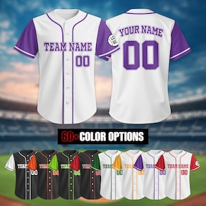 Custom Baseball Jersey For Men Women Youth Kid, Personalized Color Name Number Baseball Jersey, Baseball Lover Gift Game Day Outfit